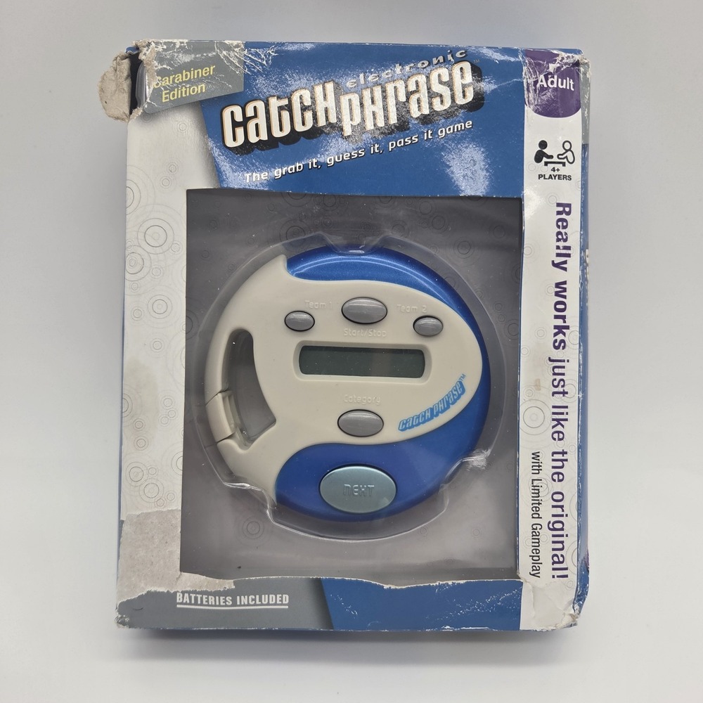 Sealed Catch Phrase Handheld Electronic Game Mini Travel Carabiner Edition 2009